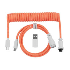 Keychron Coiled Aviator USB Type-A/USB Type-C to USB Type-C 1.36m Orange (CAB14_KEYCHRON)