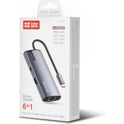 ColorWay 100W Dark Grey (CW-HUB02)