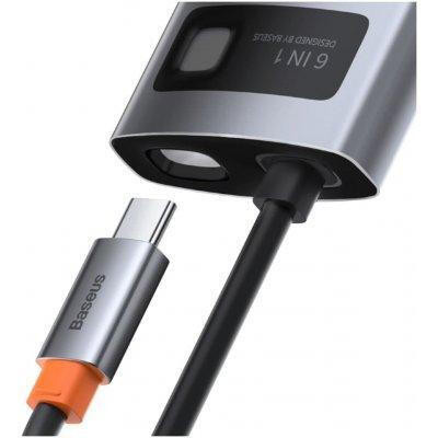 Baseus Metal Gleam Series 6-in-1 Multifunctional Type-C HUB Docking Station (CAHUB-CW0G)
