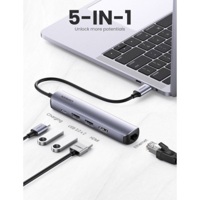 UGREEN Ultra Slim 5-in-1USB-C Hub (10919)