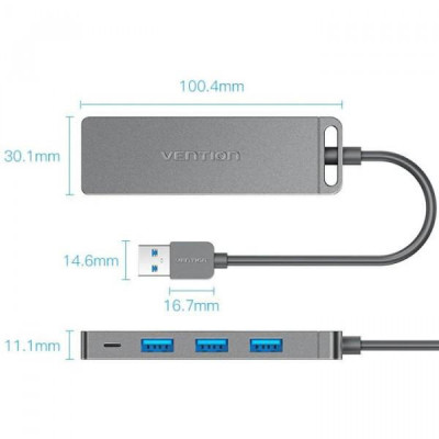 Vention 4-Port USB 3.0 Hub Black (CHLBB)