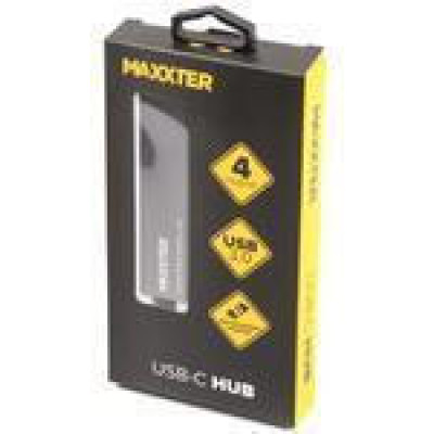 Maxxter USB Type-C 4хUSB3.0 Dark Grey (HU3C-4P-02)