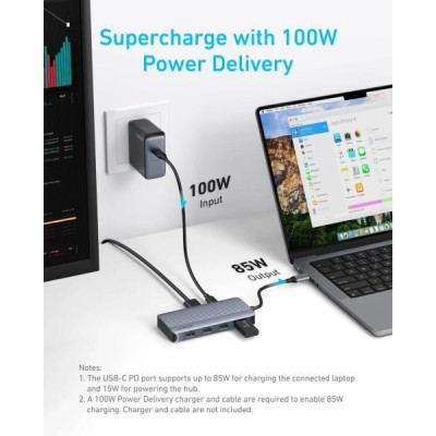 Anker 7-in-1 USB-C Dual Display Hub (A83740A2)