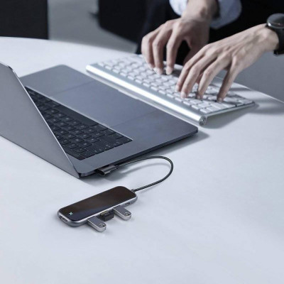 Baseus Mirror Series Multifunctional Hub Gray (CAHUB-BZ0G)