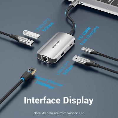 Vention Hub 5-in-1 USB 3.1 Type-C (TNFHB)