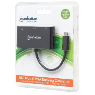 Manhattan SuperSpeed USB-C VGA Docking Converter (152044)