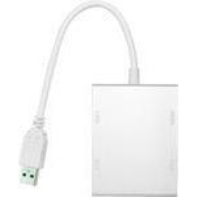 PowerPlant USB3.0 MultiDisplay Adapter with Gigabit Ethernet, DVI + HDMI (dual) (CA912087)