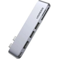 UGREEN CM380 6-in-2 USB-C Hub Silver (80856)