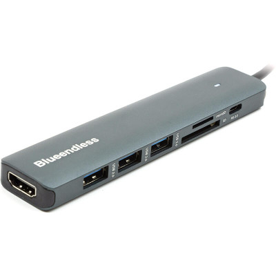 Blueendless USB Type-C to HDMI 3xUSB Type-A SD TF USB Type-C PD100W (CA913848)