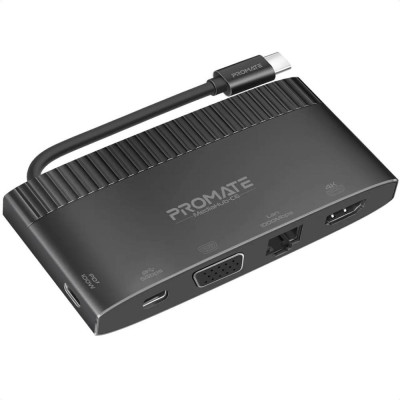 Promate 6-in-1 Highly Versatile USB-C Media Hub (MediaHub-C6)