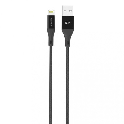 Lightning Silicon Power USB2.0 AM/Apple Lightning Black 1m (SP1M0ASYLK30AL1K)