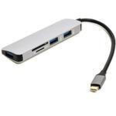 PowerPlant Type-C to 3 USB 3.0 Ports + TF/SD Card Reader Ports Adapter Hub (CA912100)