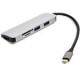 PowerPlant Type-C to 3 USB 3.0 Ports + TF/SD Card Reader Ports Adapter Hub (CA912100)