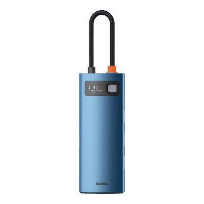 Baseus Metal Gleam Series 6-in-1 Adapter HUB Blue (WKWG000003)