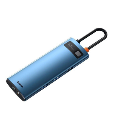 Baseus Metal Gleam Series 6-in-1 Adapter HUB Blue (WKWG000003)