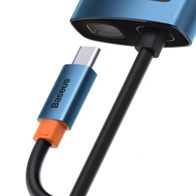 Baseus Metal Gleam Series 6-in-1 Adapter HUB Blue (WKWG000003)