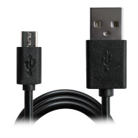 Grand-X USB - micro USB, Cu, 2.1A, Black, 1.5m (PM015BS)