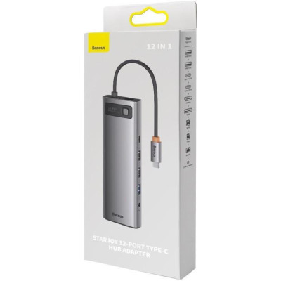 Baseus Metal Gleam Series 12-in-1 Type-C Gray (WKWG020213)