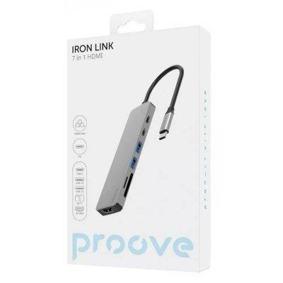 Proove Iron Link 7 in 1 Hub Silver (HBIL00222004)