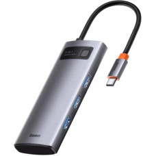 Baseus Metal Gleam Series 5-in-1 Multifunctional Type-C HUB Docking Station Space Gray (CAHUB-CX0G)