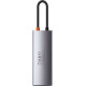 Baseus Metal Gleam Series 5-in-1 Multifunctional Type-C HUB Docking Station Space Gray (CAHUB-CX0G)