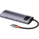 Baseus Metal Gleam Series 5-in-1 Multifunctional Type-C HUB Docking Station Space Gray (CAHUB-CX0G)