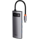 Baseus Metal Gleam Series 5-in-1 Multifunctional Type-C HUB Docking Station Space Gray (CAHUB-CX0G)