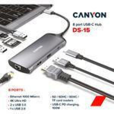 Canyon 8 port USB-C Hub DS-15 (CNS-TDS15)
