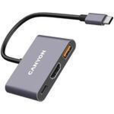 Canyon DS-4 USB-C Multiport Hub 3-in-1 Grey (CNS-TDS4)