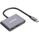 Canyon DS-4 USB-C Multiport Hub 3-in-1 Grey (CNS-TDS4)