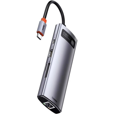 Baseus Metal Gleam Series 8-in-1 Multifunctional Type-C HUB (CAHUB-CV0G)