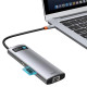 Baseus Metal Gleam Series 8-in-1 Multifunctional Type-C HUB (CAHUB-CV0G)