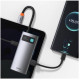 Baseus Metal Gleam Series 4-in-1 Multifunctional Type-C HUB Docking Station Space Gray (CAHUB-CY0G)