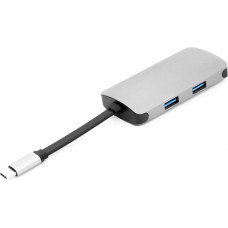 PowerPlant USB-C-2хUSB3.0, HDMI, RJ45, USB-C (CA911691)
