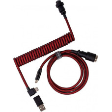 Keychron Premium Coiled Aviator Cable Angled Type-A/Type-C Red (CAB4_KEYCHRON)