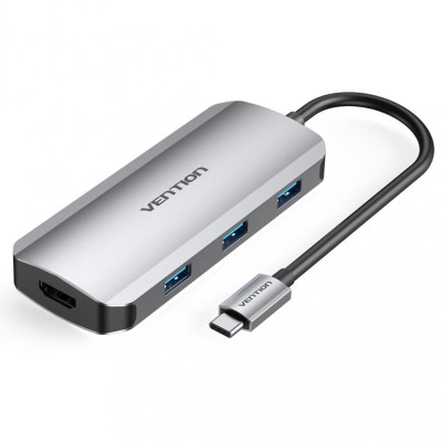 Vention 6-in-1 Docking Station Aluminum Alloy Type (TOFHB)