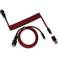 Keychron Premium Coiled Aviator Cable-Straight Red