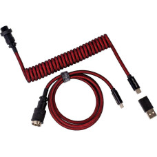 Keychron Premium Coiled Aviator Cable-Straight Red