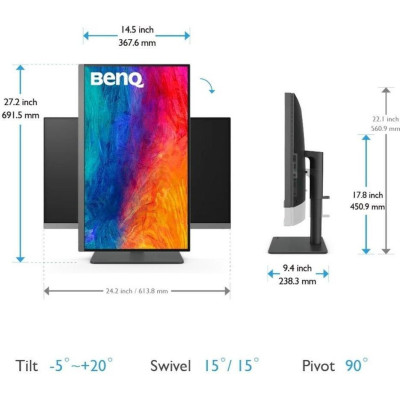 BENQ PD2706U Dark Grey (9H.LLJLB.QEE)