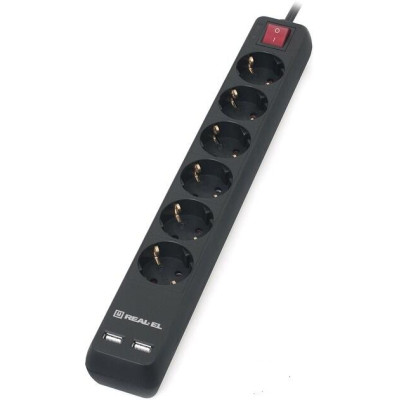 REAL-EL RS-6 PROTECT USB 5m Black (EL122300018)