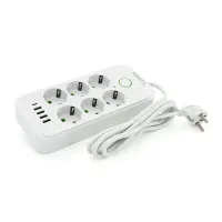 Donglixia F06U 6 розеток + 4 USB + 1 Type C 2м