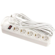 PowerPlant 7 м белый 5 розеток (PPSA10M70S5B)
