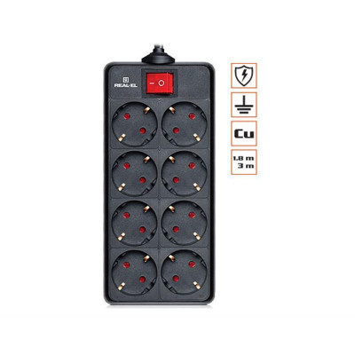 REAL-EL RS-8 PROTECT 1.8m black (EL122300021)