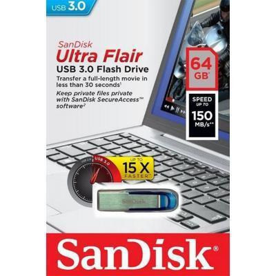 SanDisk 64 GB Ultra Flair Blue (SDCZ73-064G-G46B)