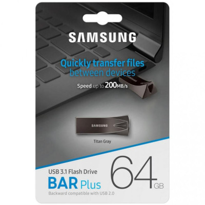 Samsung 64 GB Bar Plus Black USB 3.1 (MUF-64BE4/APC)