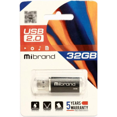 Mibrand 32GB Cougar USB 2.0 Black (MI2.0/CU32P1B)