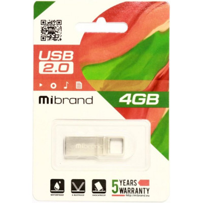 Mibrand 4Gb Shark Silver (MI2.0/SH4U4S)