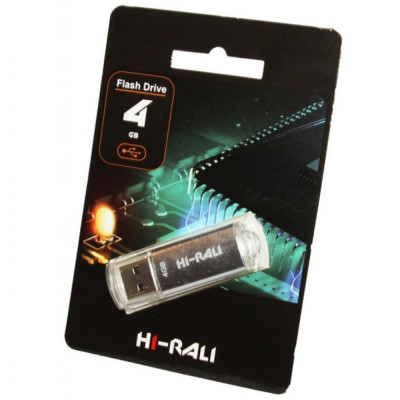 Hi-Rali 4 GB USB Flash Drive V-Cut series Silver (HI-4GBVCSL)