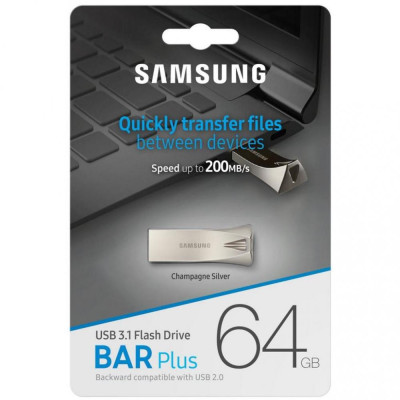 Samsung 64 GB Bar Plus Champagne Silver (MUF-64BE3/APC)