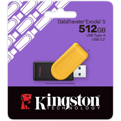 Kingston 512 GB USB 3.2 Type-A Gen1 DT Exodia S Black/Orange (DTXS/512GB)